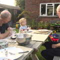 Fred hangs out with Graham and Grandad, Bill and Carmen's Paella Barbeque, and a Trip to the City, Yaxley and Norwich - 25th August 2012