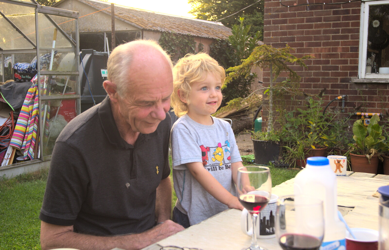 Great-uncle Graham and Fred from Bill and Carmen's Paella Barbeque, and a Trip to the City, Yaxley and Norwich - 25th August 2012