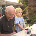 Great-uncle Graham and Fred, Bill and Carmen's Paella Barbeque, and a Trip to the City, Yaxley and Norwich - 25th August 2012