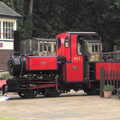 Narrow-gauge engine Bevan heads past the signal box, A Bressingham Steam Day, Norfolk, 27th August 2012