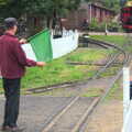 A green signal flag, A Bressingham Steam Day, Norfolk, 27th August 2012
