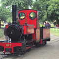 A train waits at a crossing, A Bressingham Steam Day, Norfolk, 27th August 2012