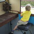Fred peers out of Mavis's window, A Bressingham Steam Day, Norfolk, 27th August 2012