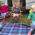 Fred and his gang in the awning, Camping at Dower House, West Harling, Norfolk - 1st September 2012