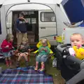 Sophie, Fred, Grace and Harry - 'Mister Cheese', Camping at Dower House, West Harling, Norfolk - 1st September 2012