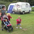 Clare, Jack and Rosie join us for a walk, Camping at Dower House, West Harling, Norfolk - 1st September 2012
