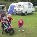 Clare, Jack and Rosie join us for a walk, Camping at Dower House, West Harling, Norfolk - 1st September 2012