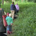 Walking through the nettles, Camping at Dower House, West Harling, Norfolk - 1st September 2012