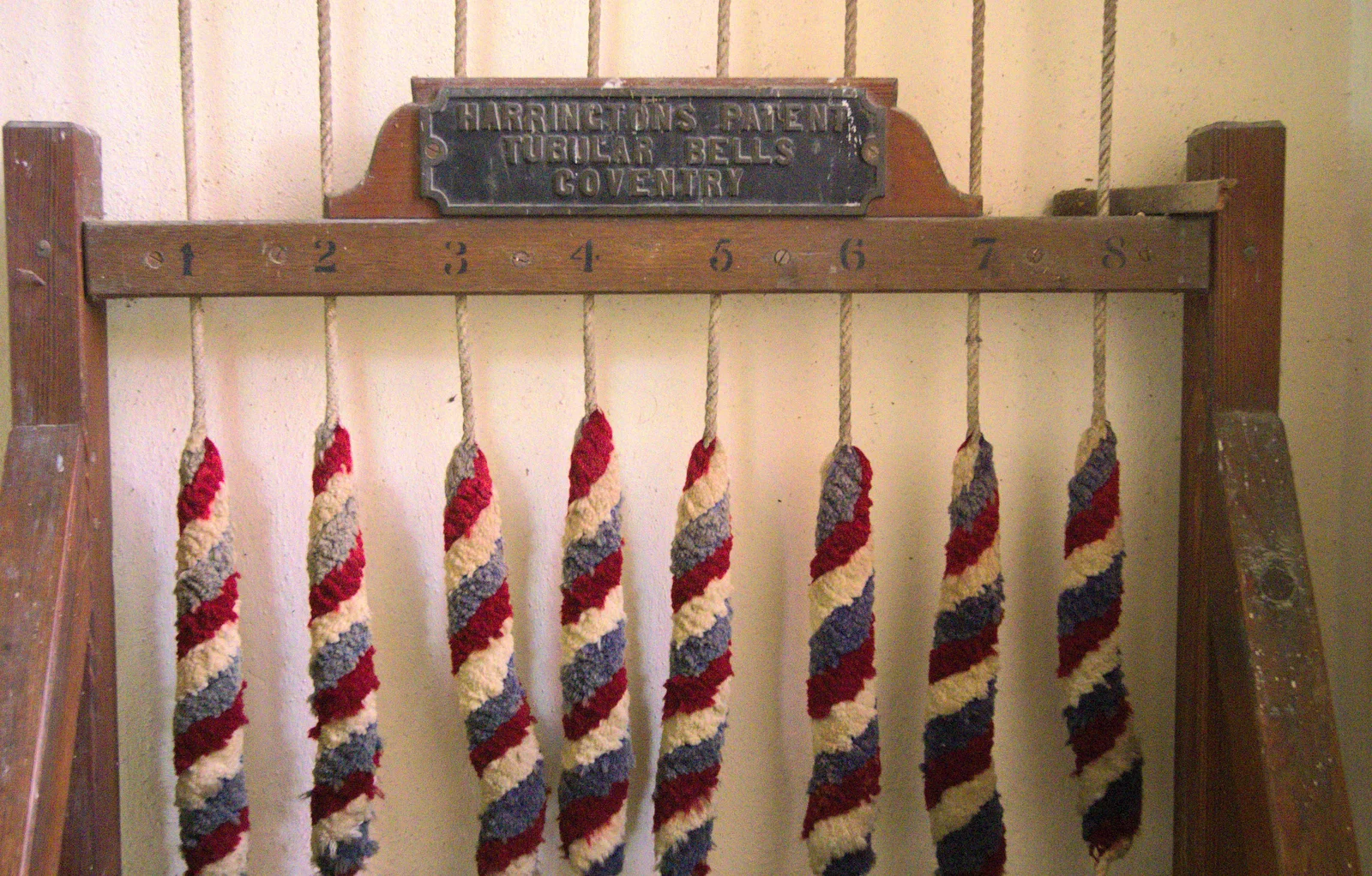 Bell ropes: Harrington's Patent Tubular Bells, from Camping at Dower House, West Harling, Norfolk - 1st September 2012