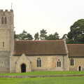 A side view of the church, Camping at Dower House, West Harling, Norfolk - 1st September 2012