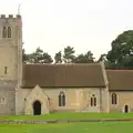 A side view of the church, Camping at Dower House, West Harling, Norfolk - 1st September 2012