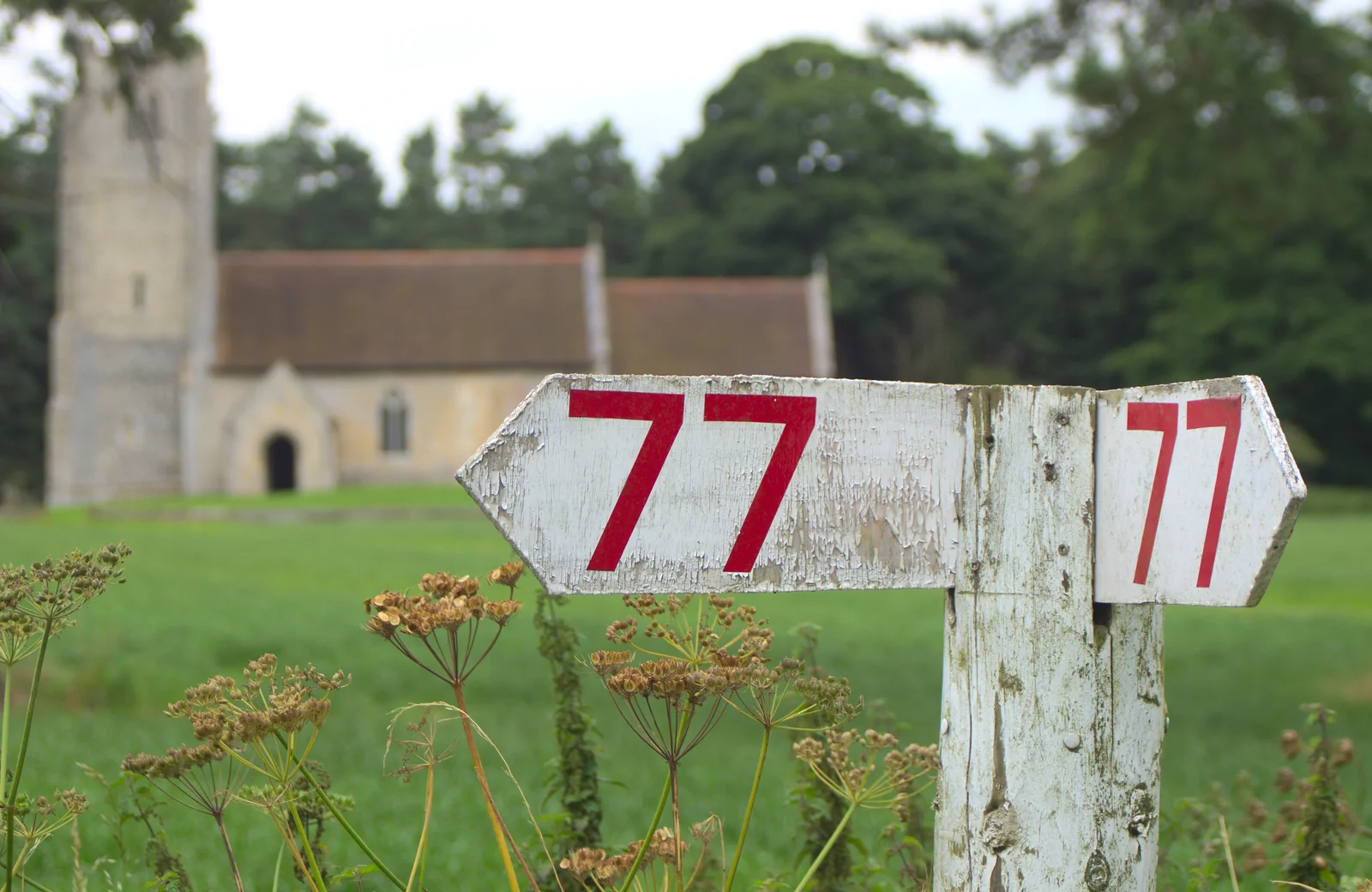 Route 77 - not quite the same as Route 66, from Camping at Dower House, West Harling, Norfolk - 1st September 2012