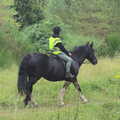 A horse and rider pass by, Camping at Dower House, West Harling, Norfolk - 1st September 2012