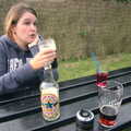 We have a pint at the clubhouse, Camping at Dower House, West Harling, Norfolk - 1st September 2012
