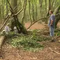 Andrew surveys some den action, Camping at Dower House, West Harling, Norfolk - 1st September 2012