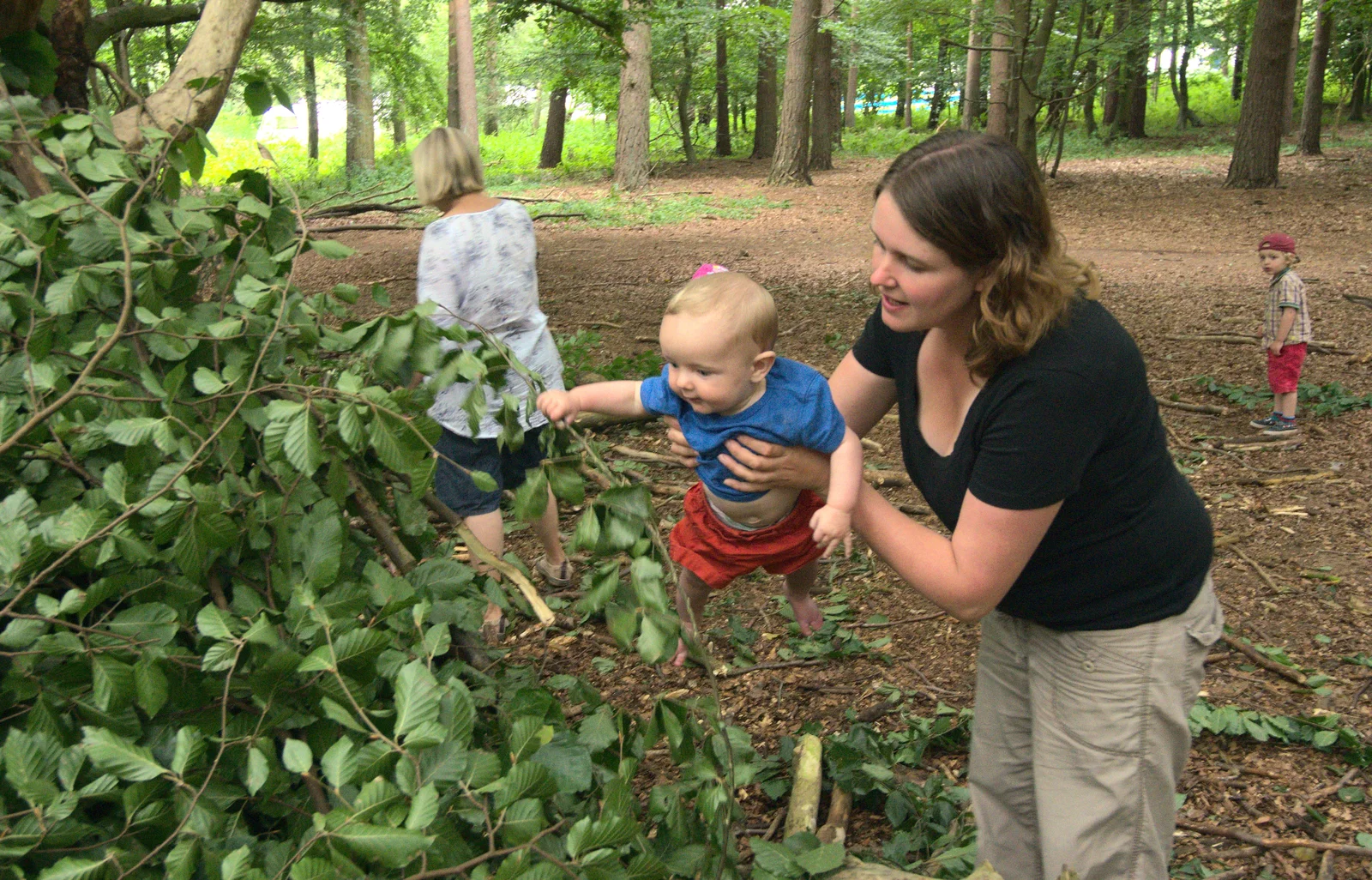 Harry helps out, from Camping at Dower House, West Harling, Norfolk - 1st September 2012