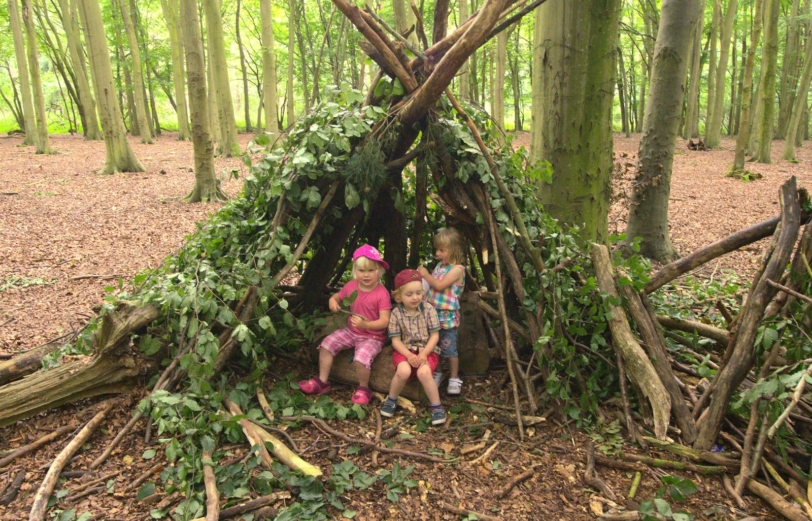 Grace, Fred and Sophie, from Camping at Dower House, West Harling, Norfolk - 1st September 2012