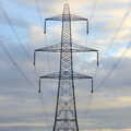Electricity pylon in Thrandeston, Camping at Dower House, West Harling, Norfolk - 1st September 2012