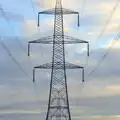 Electricity pylon in Thrandeston, Camping at Dower House, West Harling, Norfolk - 1st September 2012