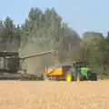 Harvested wheat is off-loaded, The BSCC does Matthew's Church Bike Ride, Suffolk - 8th September 2012