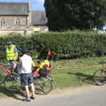 The BSCC does Matthew's Church Bike Ride, Suffolk - 8th September 2012, Milling around in front of Thrandeston Church