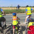 The BSCC does Matthew's Church Bike Ride, Suffolk - 8th September 2012, DH scopes out the road in Stuston