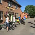 The cyclists return to The Swan, The BSCC does Matthew's Church Bike Ride, Suffolk - 8th September 2012