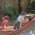 Fred, Harry and Evelyn in the hammock, A Trip to Sóller, Mallorca, Spain - 8th-14th September 2012