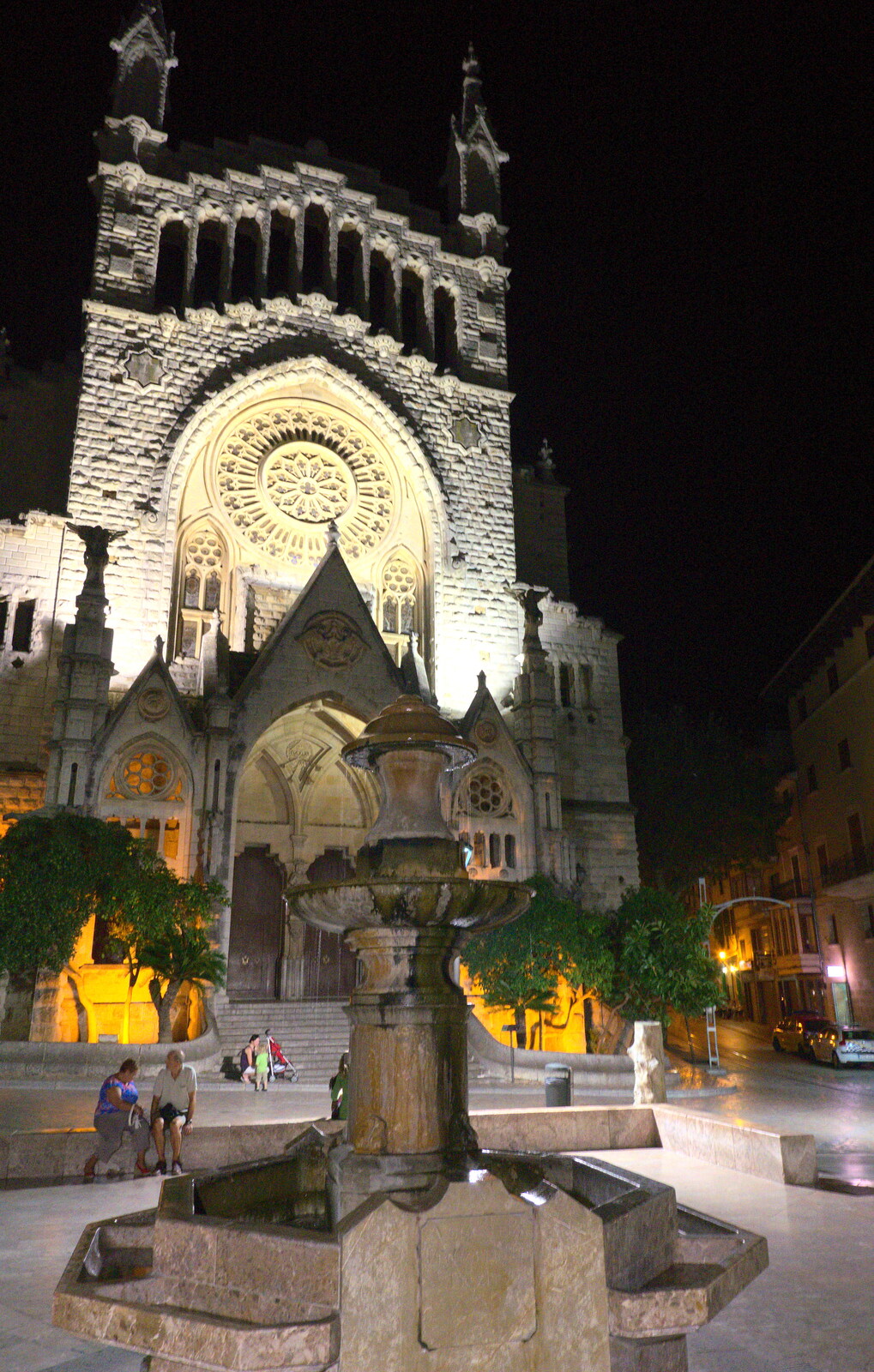 The church at night from A Trip to Sóller, Mallorca, Spain - 8th-14th September 2012