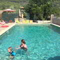 Fred and Isobel in the pool, A Trip to Sóller, Mallorca, Spain - 8th-14th September 2012