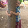 Fred clings on to a tree, A Trip to Sóller, Mallorca, Spain - 8th-14th September 2012