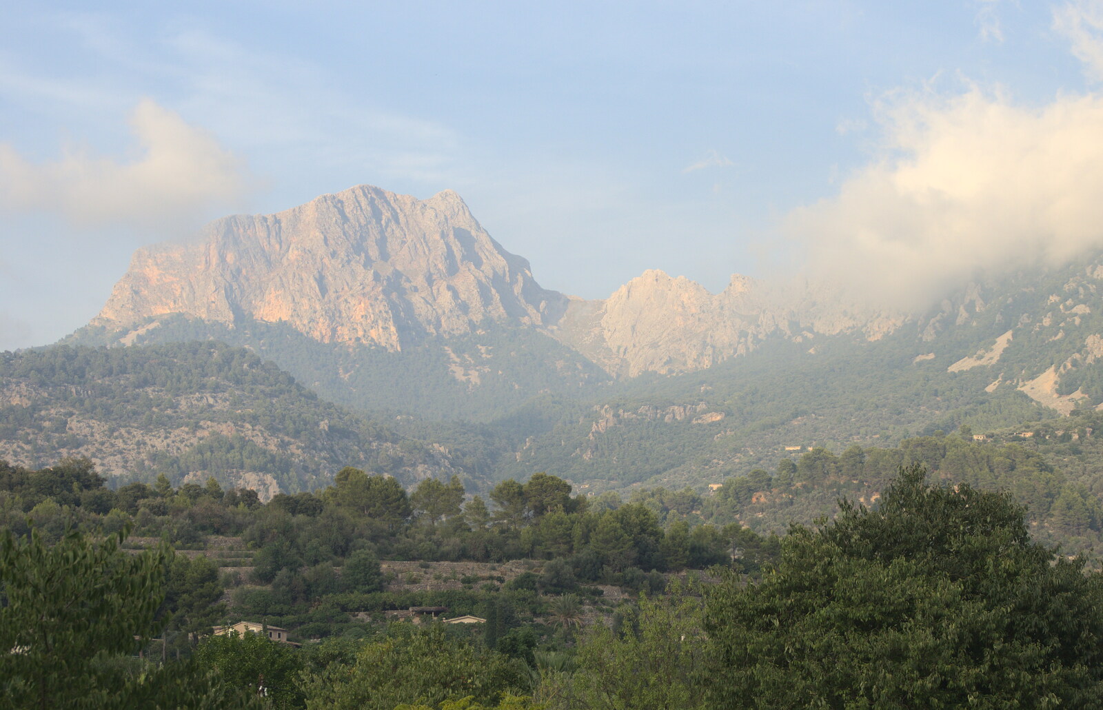 The cloud-topped mountains of Mallorca from A Trip to Sóller, Mallorca, Spain - 8th-14th September 2012