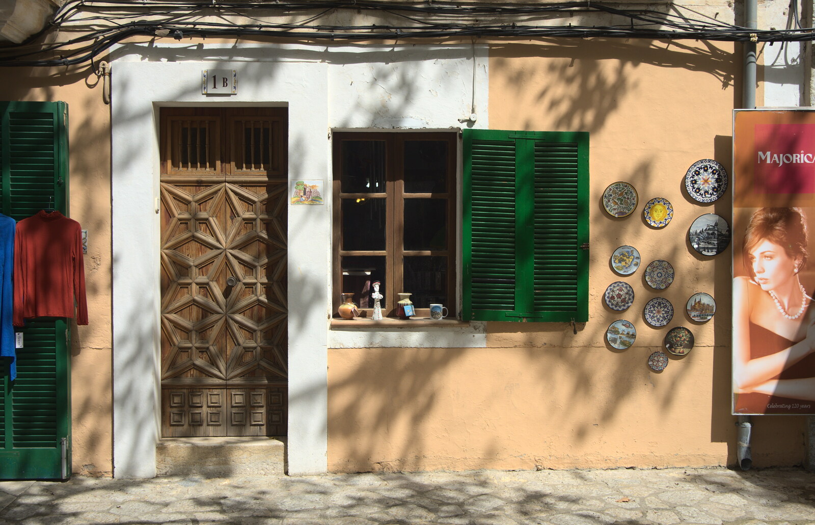 Green shutters and an interesting door from A Few Hours in Valdemossa, Mallorca, Spain - 13th September 2012