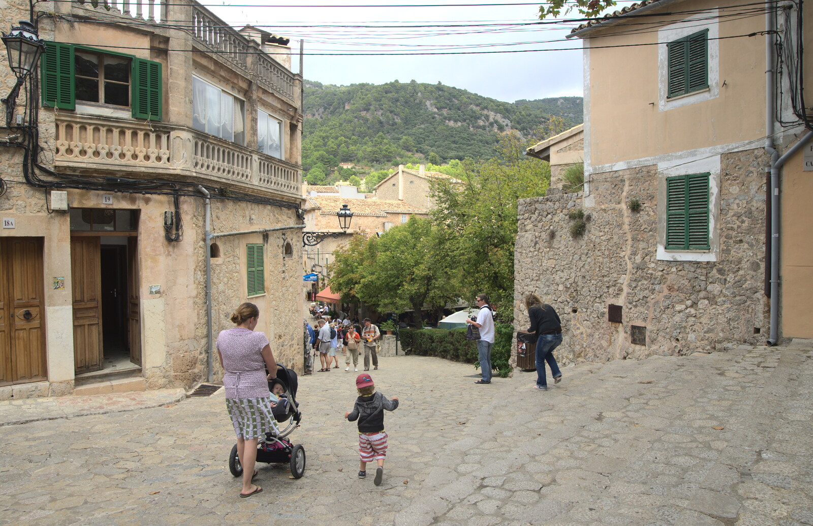 Walking down a cobbled hill from A Few Hours in Valdemossa, Mallorca, Spain - 13th September 2012