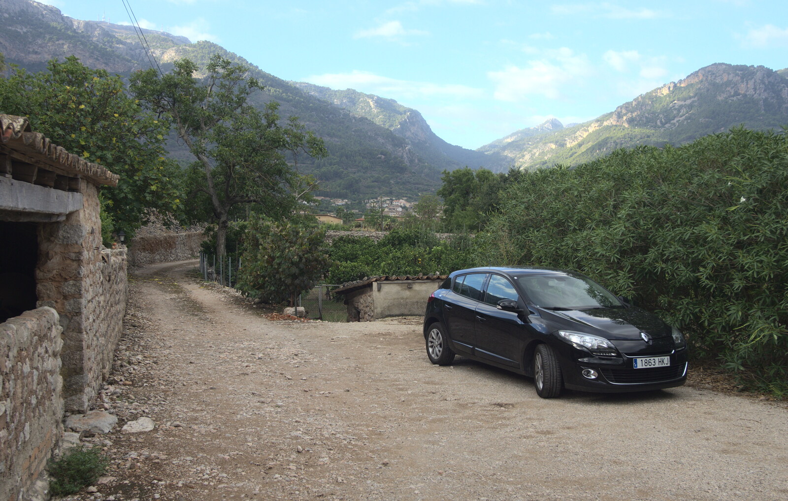 The hire car, and the drive that's only 5cm wider from A Few Hours in Valdemossa, Mallorca, Spain - 13th September 2012