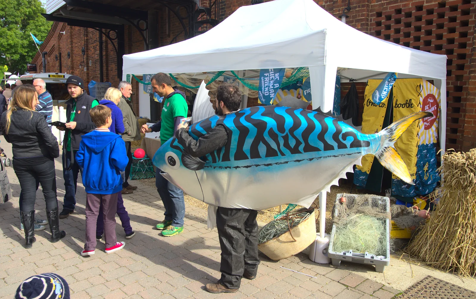 A Greenpeace dude in a tuna suit, from The Aldeburgh Food Festival, Aldeburgh, Suffolk - 30th September 2012