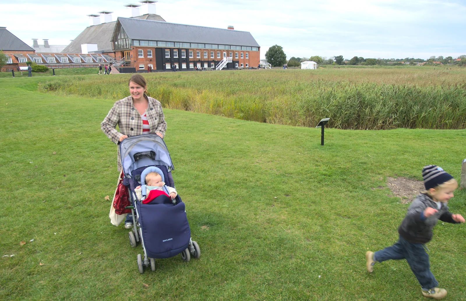 Isobel pushes Harry around, from The Aldeburgh Food Festival, Aldeburgh, Suffolk - 30th September 2012