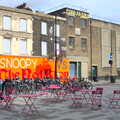 A 'Snoopy versus the Red Baron' billboard appears, A TouchType Office Fire Drill, Southwark Bridge Road, London - 6th October 2012