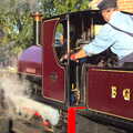 Steam is let off, Alan Bloom's Gardens, Bressingham, Norfolk - 6th October 2012