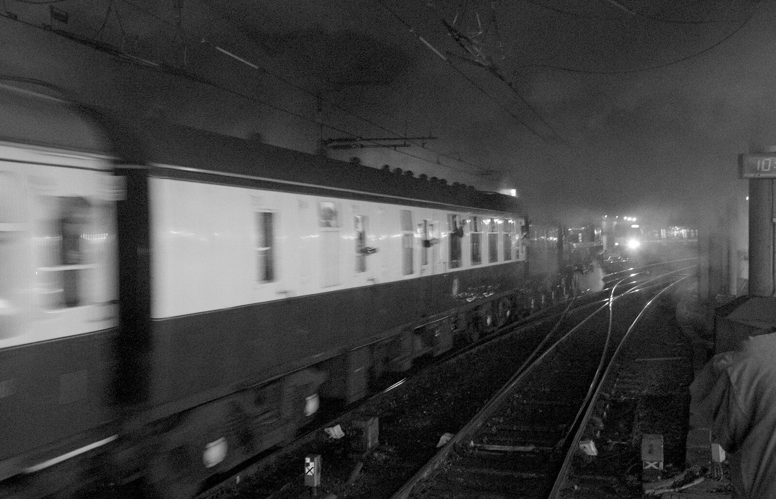 The noise of the departing train is immense from Spider Webs, and 70000 Britannia at Liverpool Street, Brome and London - 10th October 2012