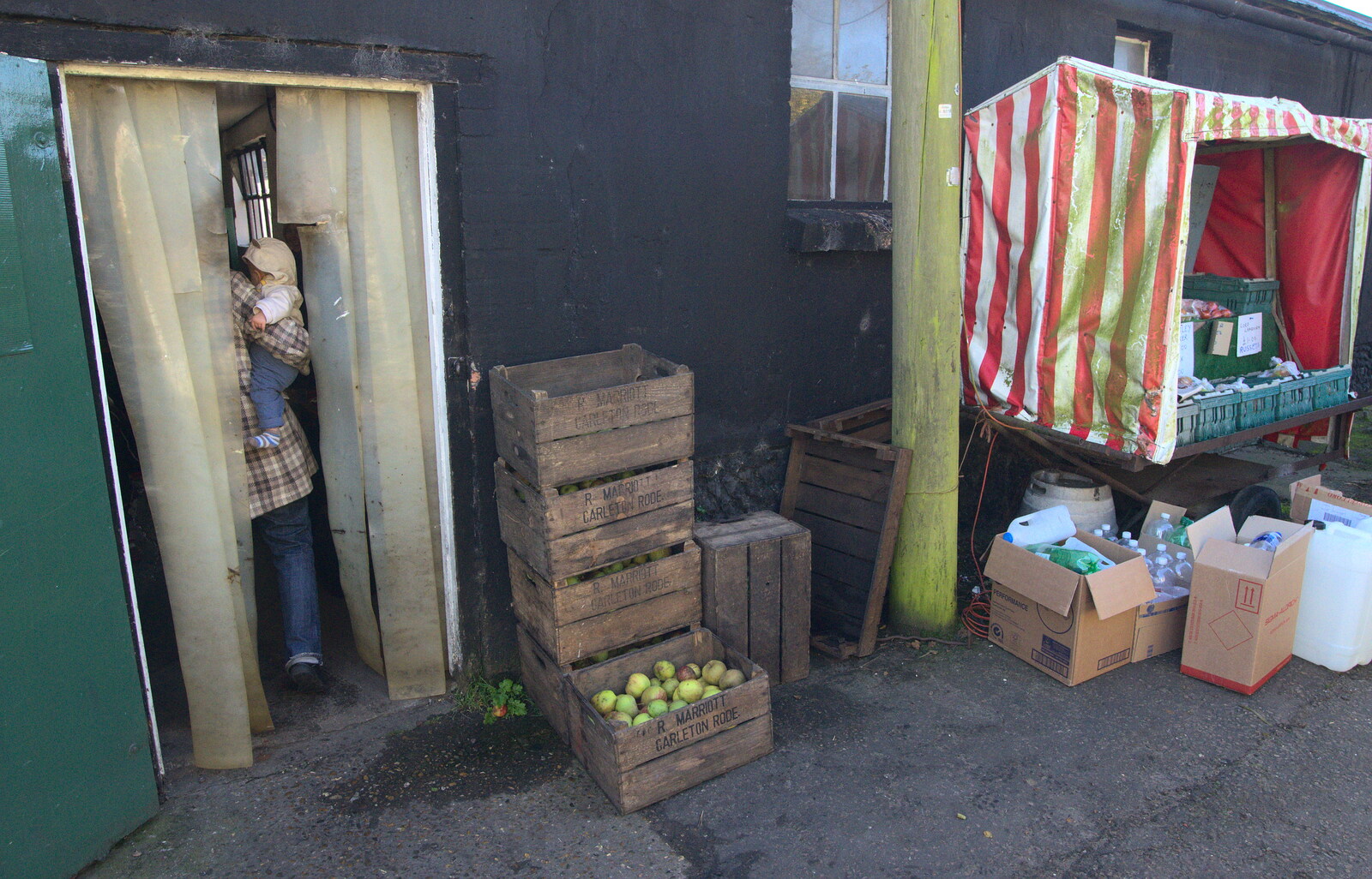 More crates of apples outside from An Appley Sort of Zoo Day, Carleton Rode and Banham, Norfolk - 14th October 2012