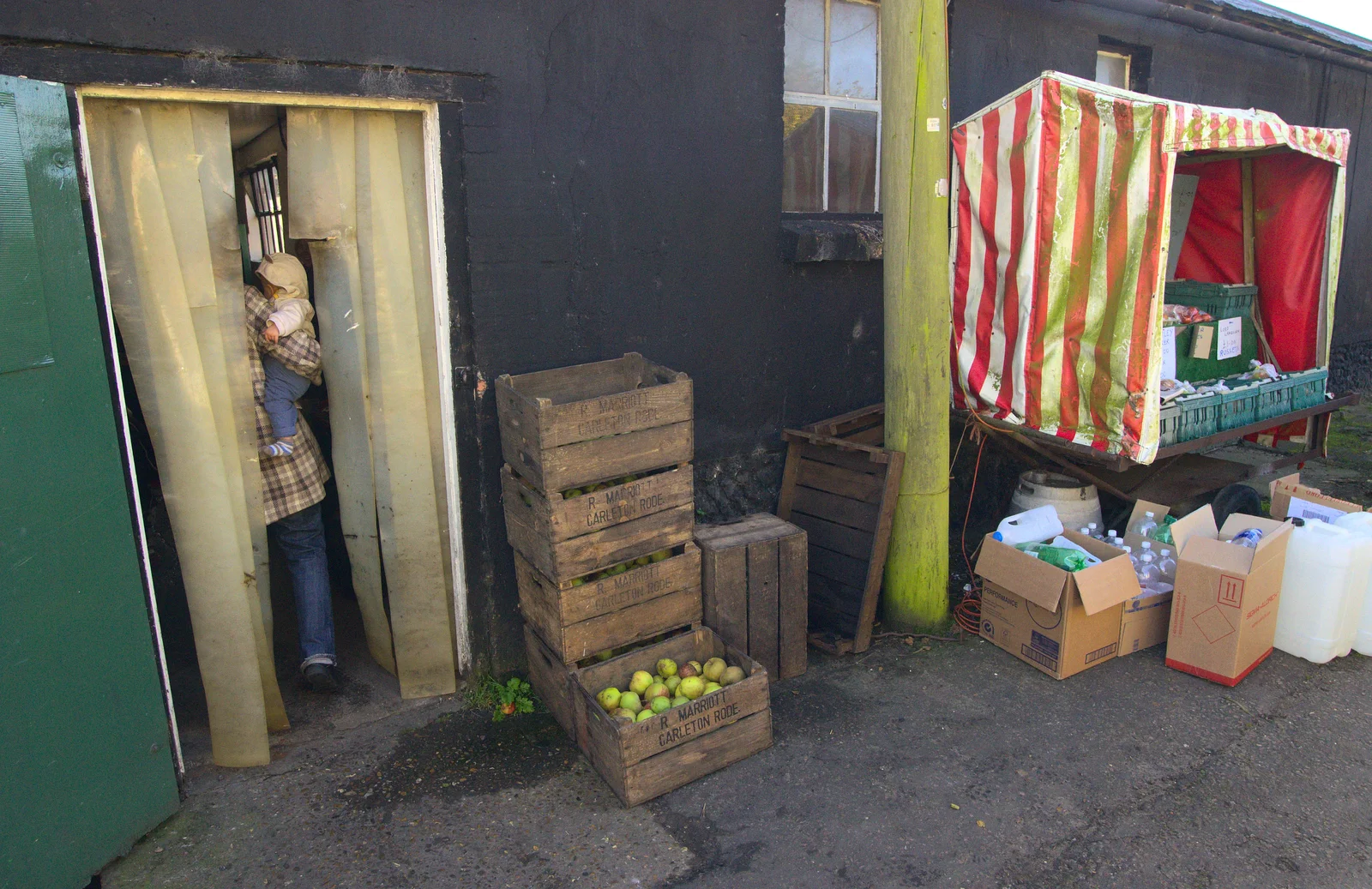 More crates of apples outside, from An Appley Sort of Zoo Day, Carleton Rode and Banham, Norfolk - 14th October 2012