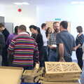 Office mingling and pizza boxes, TouchType Office Life and Pizza, Southwark, London - 20th October 2012