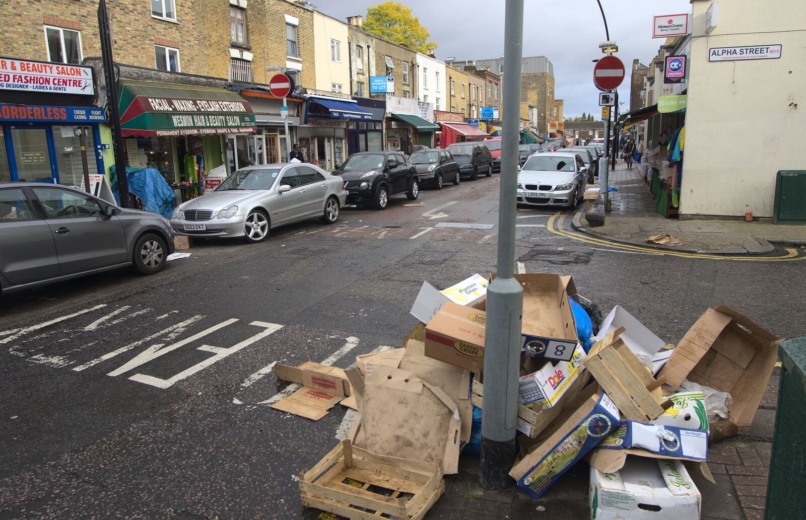 Piles of discarded cardboard boxes, Peckham from Another Trip to Peckham, Southwark, London - 28th October 2012