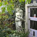 A statue in an overgrown garden, Peckham Rye, Another Trip to Peckham, Southwark, London - 28th October 2012