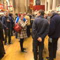 The gang assemble for the return to the station, The 35th Norwich Beer Festival, St. Andrew's Hall, Norwich - 31st October 2012