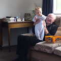 Grandad bounces Harry around, Butterflies and Fireworks, Brome and Wortham, Suffolk and Norfolk - 3rd November 2012