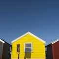 Bright-coloured beach huts on Southwold beach front, A Busy Day, Southwold and Thornham, Suffolk - 11th November 2012