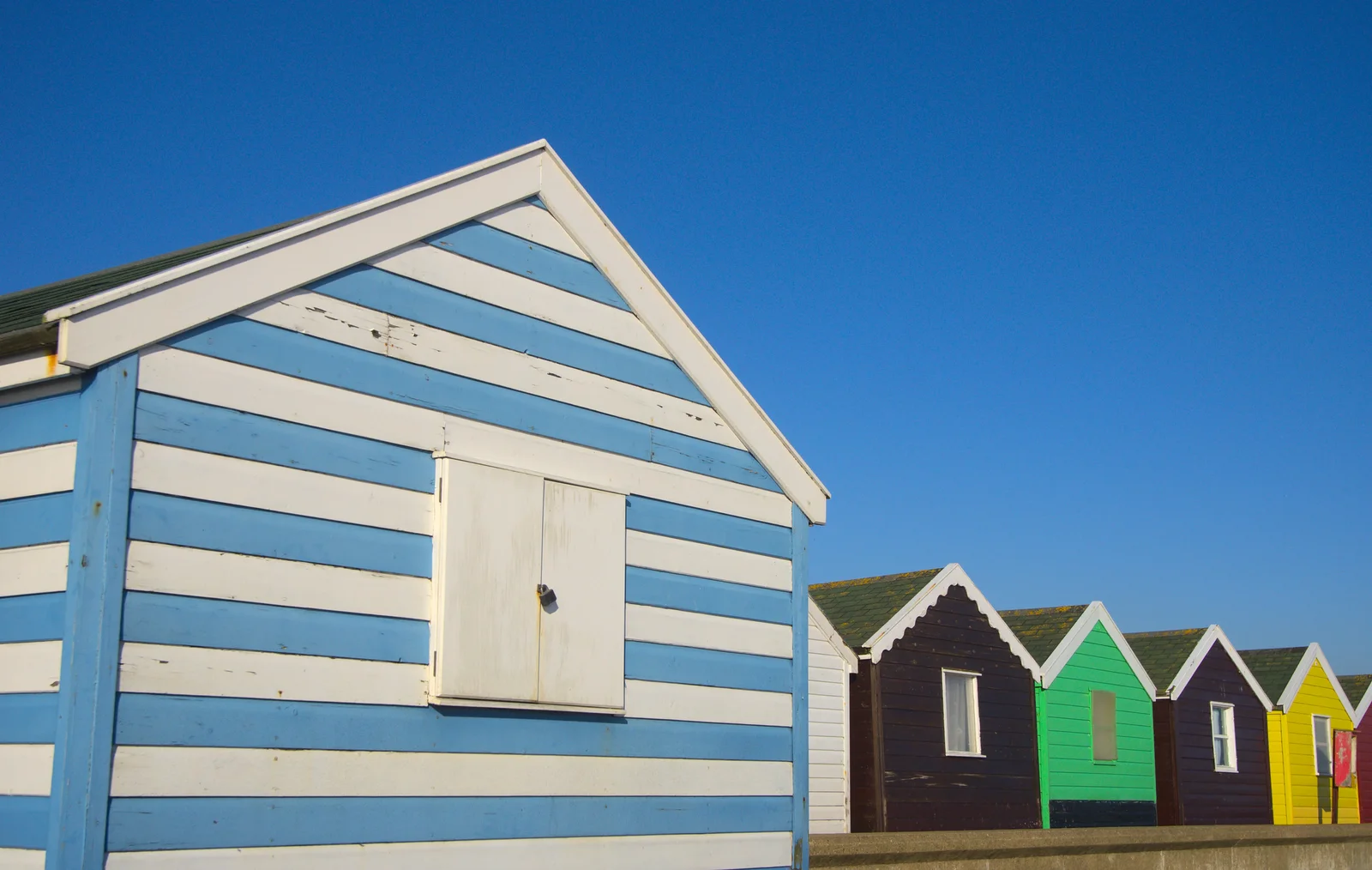 A stripey beach hut at Southwold, from A Busy Day, Southwold and Thornham, Suffolk - 11th November 2012