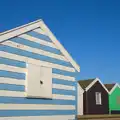 A stripey beach hut at Southwold, A Busy Day, Southwold and Thornham, Suffolk - 11th November 2012